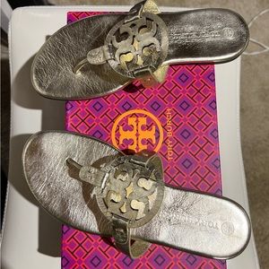 Tory Burch Gold metallic Miller sandals